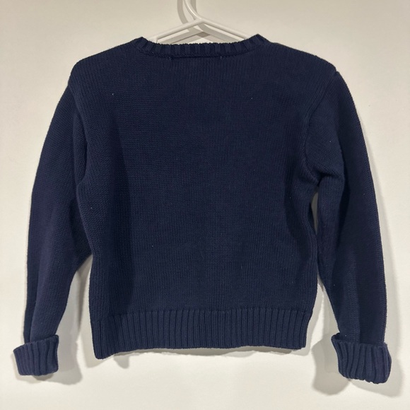 Vintage Polo Ralph Lauren Sweater Infant 24M Blue Sit Down Bear Pullover Baby - Picture 3 of 3